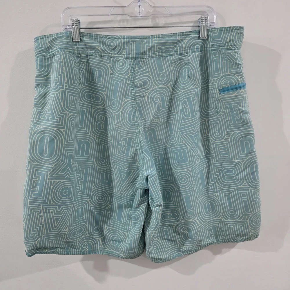 Patagonia Wavefairer Mens Board Shorts Size 38 Blue‎ Summer Beach Swim